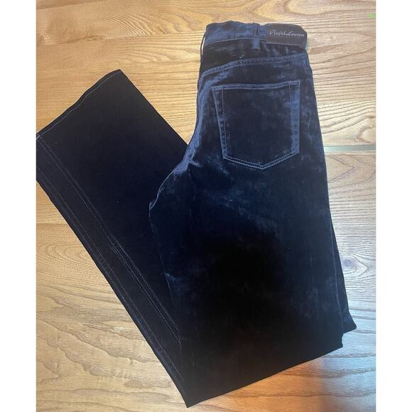 Ralph Lauren Collection Kaida Relaxed Bootcut Black Velvet Jeans 30 Purple Label - Picture 16 of 16